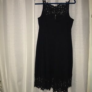 Free People, black drop waist, skater skirt dress